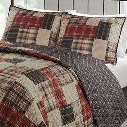 Timber Plaid Mini Quilt Set Red/Black