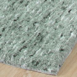 Cloud Comfort Rectangle Bath Rug Green