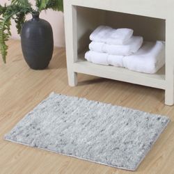 Cloud Comfort Rectangle Bath Rug Gray