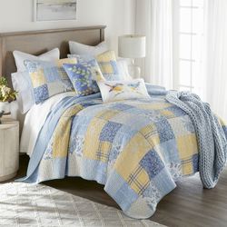 Spring Flowers Patchwork Mini Quilt Set Blue
