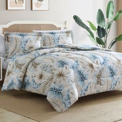 Dancing Palms Mini Comforter Set Beige