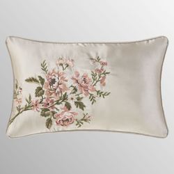 Pecora Embroidered Rectangle Pillow Coral