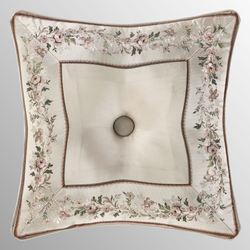 Pecora Tufted Pillow Coral 18 Square