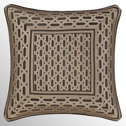 Metropolitan II Piped Pillow Champagne Bronze 20 Square