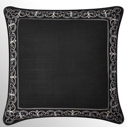 Messina Piped European Sham Black