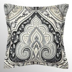 Messina Flanged Pillow Black 18 Square