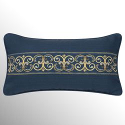 Messina II Piped Rectangle Pillow Navy