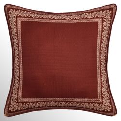 Lazia Border Pillow Red 18 Square