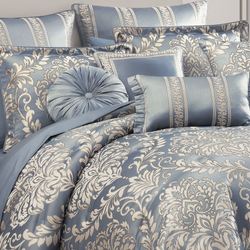 Lorenzo Damask Comforter Set Blue