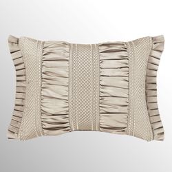 Brunello Flanged Rectangle Pillow Light Taupe