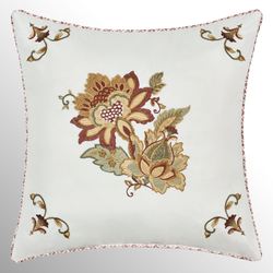 Janessa Embroidered Pillow Spice 16 Square