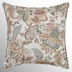 Janessa Printed Piped Pillow Spice 18 Square