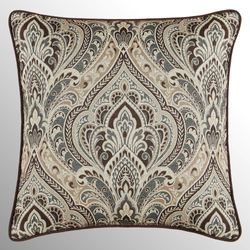 Maren Piped Damask Pillow Multi Warm 18 Square