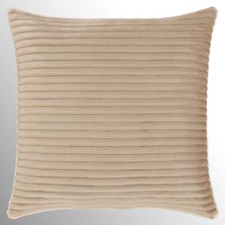 Everett Ribbed Pillow Beige 20 Square