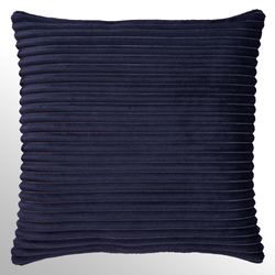 Everett Ribbed Pillow Navy 20 Square