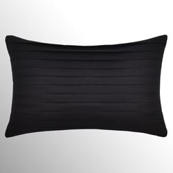 Calabria Pleated Rectangle Pillow Black