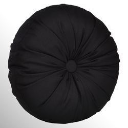 Calabria Tufted Pillow Black Round
