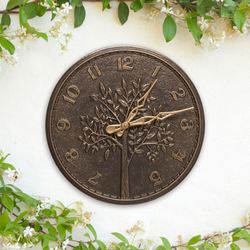 Tree of Life Wall Clock Bronze