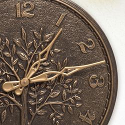 Tree of Life Wall Clock Bronze