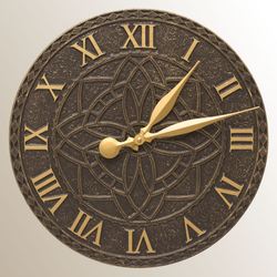Compass Rose Wall Clock Bronze