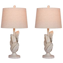 Island Tropics Table Lamp Pair Antique White