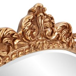 Lauretta Horizontal Oval Wall Mirror Antique Gold