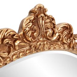 Lauretta Vertical Oval Wall Mirror Antique Gold