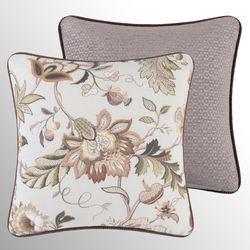 Esmeralda Reversible Corded Pillow Gray 18 Square