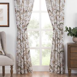 Esmeralda Wide Tailored Curtain Pair Gray 100 x 84