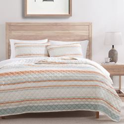 Mystic Stripe Mini Quilt Set Coral