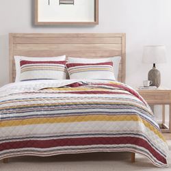 Mystic Stripe Mini Quilt Set Merlot