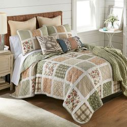 Peach Rose Mini Quilt Set Multi Warm