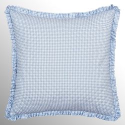 Kourtney Quilted Ruffled European Sham Blue