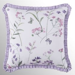 Nola Flanged Pillow Purple 18 Square