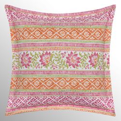 Shiloh Flanged Pillow Pink 18 Square