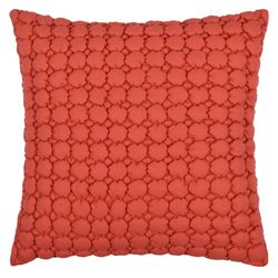 Cloud Puff Tailored Quilted Pillow Melon 20 Square