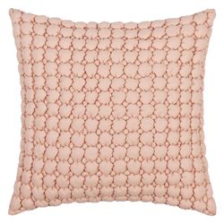 Cloud Puff Tailored Quilted Pillow Pale Blush 20 Square
