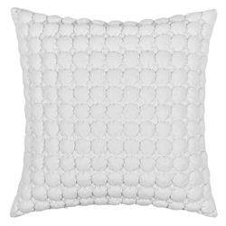 Cloud Puff Tailored Quilted Pillow White 20 Square
