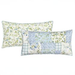 Karalena Reversible Quilted Rectangle Pillow Blue