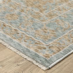 Tiffany Rectangle Rug Blue/Tan
