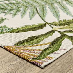 Palms Rectangle Rug Green
