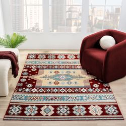 Andreas Rectangle Rug Burgundy