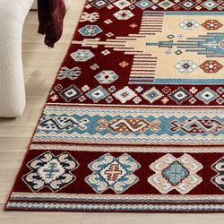 Andreas Rug Runner Burgundy 27 x 72