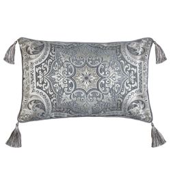 Lyra Tasseled Rectangle Pillow Slate