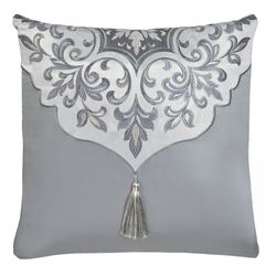 Lyra Embroidered Pillow Slate 18 Square