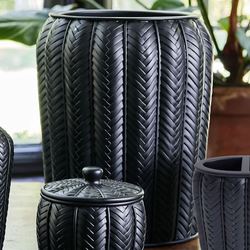 Mambo Wastebasket Black