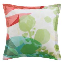 Tiki Flanged Pillow Fuchsia 18 Square