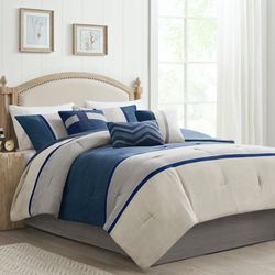 Palisades Comforter Bed Set Blue