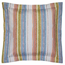 Chambalon Garden Striped Flanged European Sham Blue