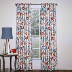 Chambalon Garden Grommet Curtain Pair Blue 96 x 84